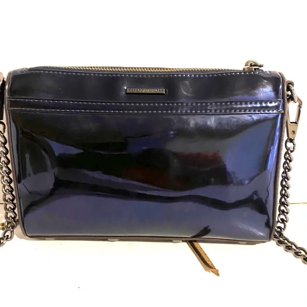 Rebecca Minkoff patent blue Leather Crossbody Bag
